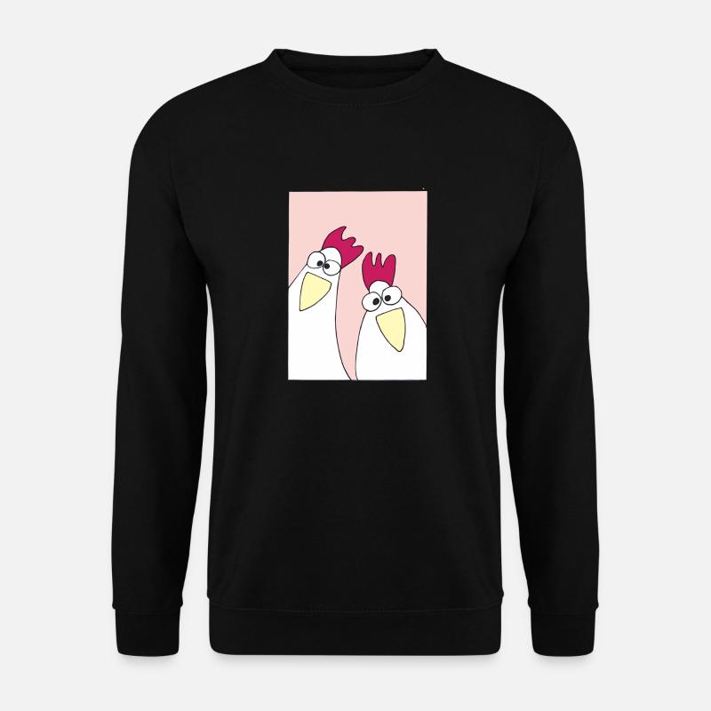 Funny Chickens Pink - Unisex Sweatshirt - black