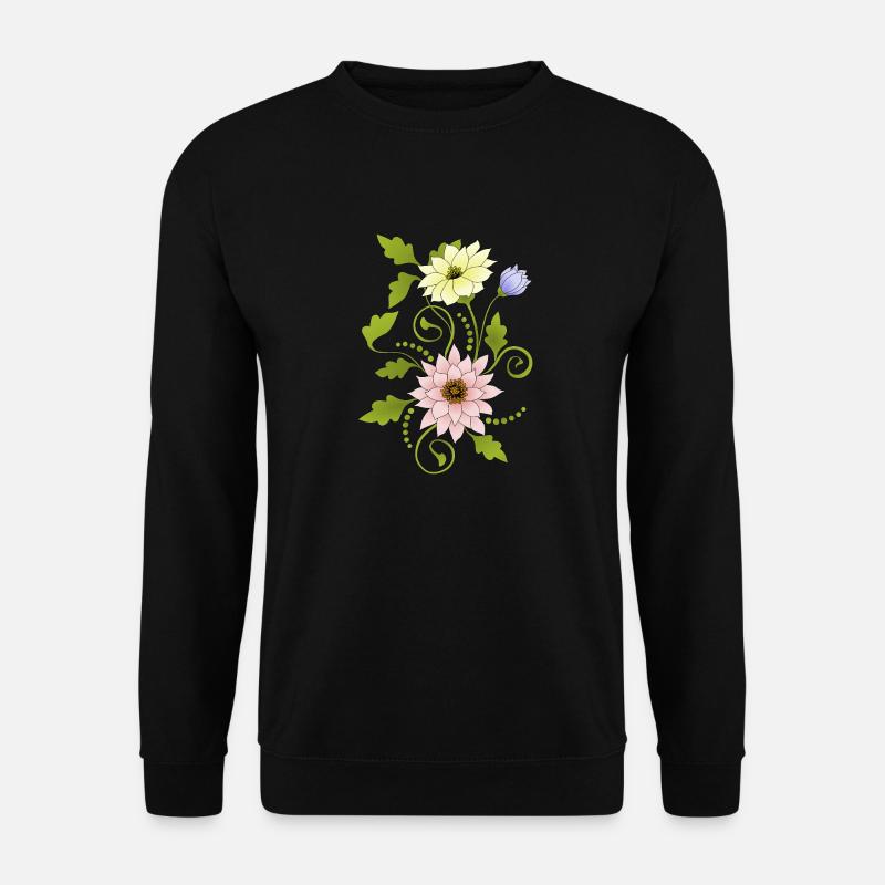 Blumen - Unisex Pullover - Schwarz