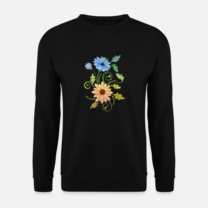 Blumen - Unisex Pullover - Schwarz
