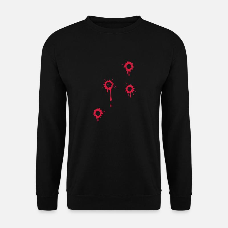 4 EINSCHUSS LÖCHER - Unisex Pullover - Schwarz