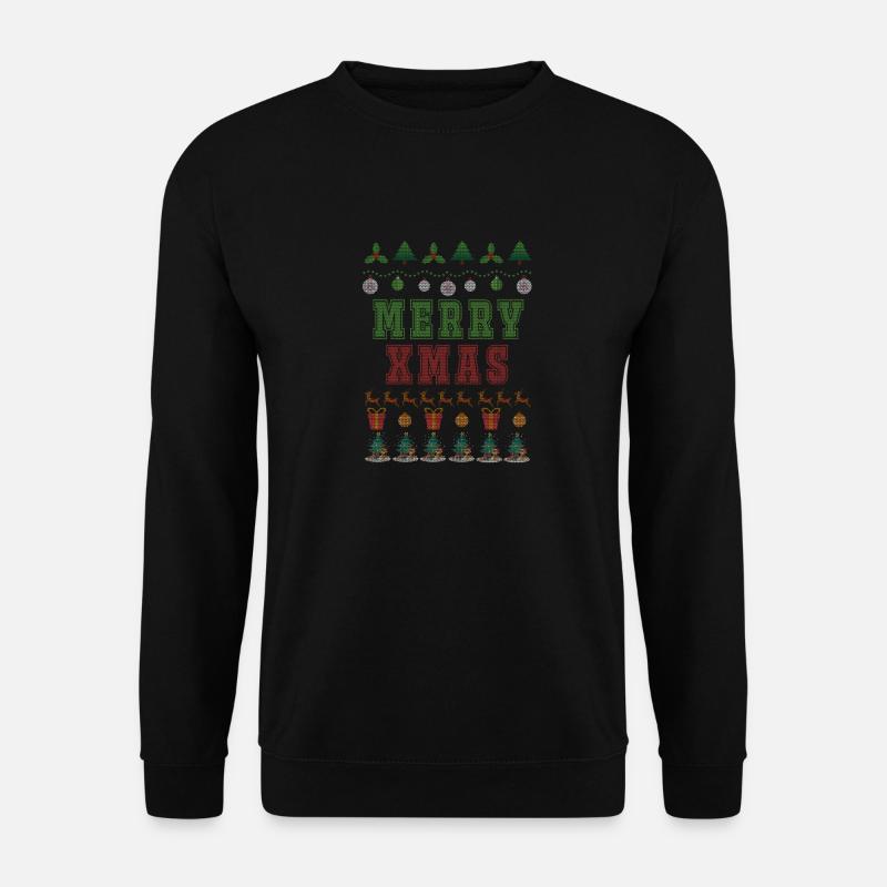 Merry Xmas - Weihnachten Ugly Sweatshirt Christmas - Unisex Pullover - Schwarz