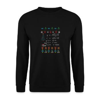Mathématicien formule de cadeau de Noël Nerd - Sweat-shirt Unisexe - noir - Devant - Alina (178cm) & Michal (187cm)