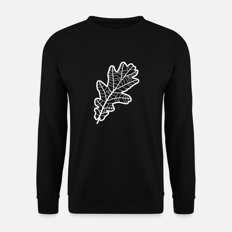 Chêne Feuille de chêne Feuille de chêne Chêne Feuille de chêne Arbre - Sweat-shirt Unisexe - noir