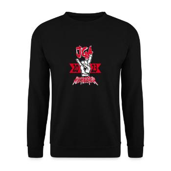 JGA Abschiedstour Bräutigam - Junggesellenabschied - Unisex Pullover - Schwarz - Vorne - Alina (178cm) & Michal (187cm)