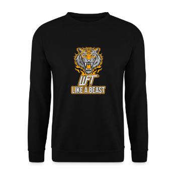 Lift Like A Beast - Unisex Sweatshirt - black - Front - Alina (178cm) & Michal (187cm)