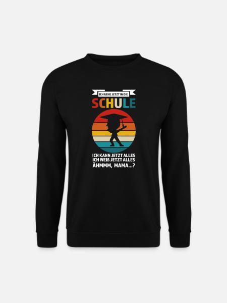 Schulkind Anfang Schulanfänger Geschenk - Unisex Pullover - Schwarz