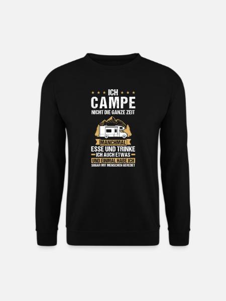 Campen Camping Camping-Liebhaber Geschenk - Unisex Pullover - Schwarz