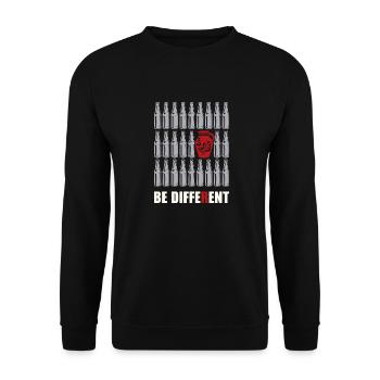 Be different Geschenk Hessisch Hessen Appelwoi - Sweat-shirt Unisexe - noir - Devant - Alina (178cm) & Michal (187cm)