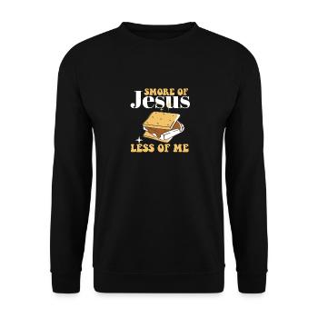 Camp de l’école biblique Smore of Jesus Less of Me - Sweat-shirt Unisexe - noir - Devant - Alina (178cm) & Michal (187cm)