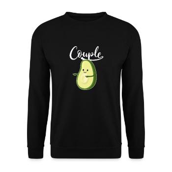 Chemise de partenaire meilleur couple-avocat amour - Sweat-shirt Unisexe - noir - Devant - Alina (178cm) & Michal (187cm)