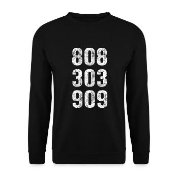 Techno DJ Auflegen Elektronik Synthesizer Musik - Unisex Pullover - Schwarz - Vorne - Alina (178cm) & Michal (187cm)