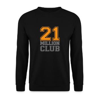21 Millionen Club - Unisex Pullover - Schwarz - Vorne - Alina (178cm) & Michal (187cm)