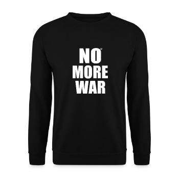 No more war - Unisex Pullover - Schwarz - Vorne - Alina (178cm) & Michal (187cm)