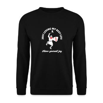 Enjoy - Unisex Pullover - Schwarz - Vorne - Alina (178cm) & Michal (187cm)