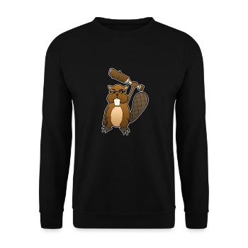 Beaver Baseball Lunettes de soleil Rodent Wood Gift - Sweat-shirt Unisexe - noir - Devant - Alina (178cm) & Michal (187cm)