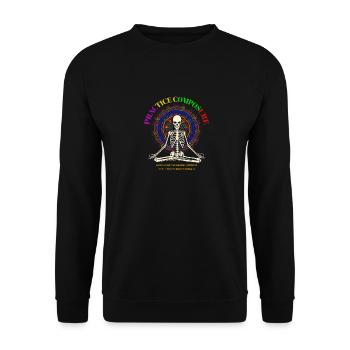 Üben Sie Gelassenheit Behalten Sie eine positive m - Unisex Pullover - Schwarz - Vorne - Alina (178cm) & Michal (187cm)