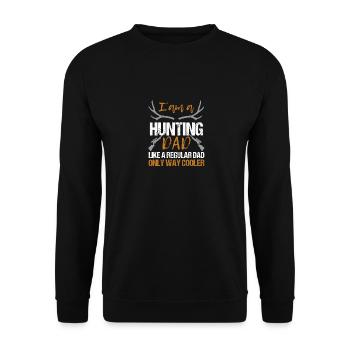 Hunter Hunting Hunting Hunting Deer Gift T-Shirt - Unisex Sweatshirt - black - Front - Alina (178cm) & Michal (187cm)