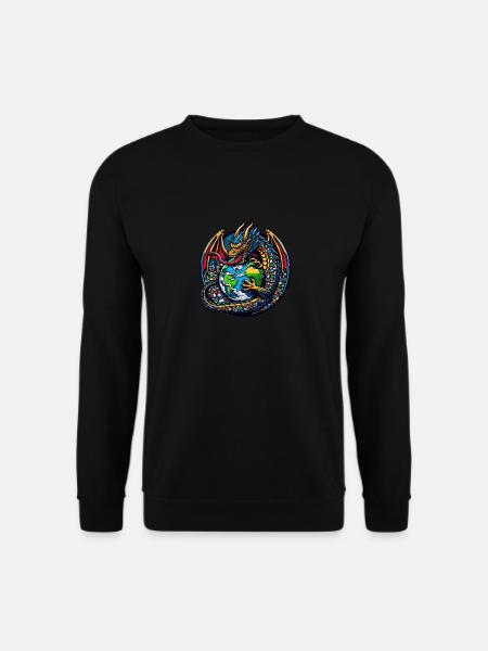 Umweltverschmutzung Drache Mülltonne - Unisex Pullover - Schwarz