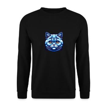 British Shorthair Cat Lover - Unisex Sweatshirt - black - Front - Alina (178cm) & Michal (187cm)
