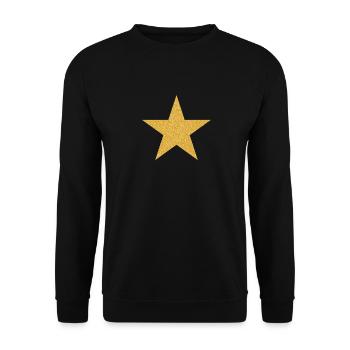 Golden Star - Unisex Sweatshirt - black - Front - Alina (178cm) & Michal (187cm)