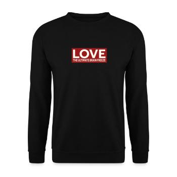LOVE - THE ULTIMATE BRAIN FREEZE - Unisex Pullover - Schwarz - Vorne - Alina (178cm) & Michal (187cm)