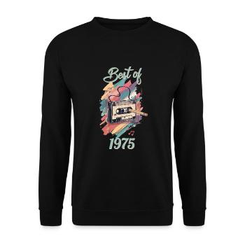 Le meilleur des cassettes de musique vintage de 1975 pour le 50e anniversaire - Sweat-shirt Unisexe - noir - Devant - Alina (178cm) & Michal (187cm)