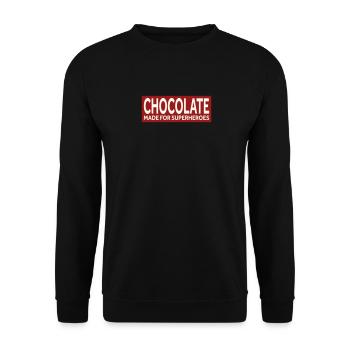 CHOCOLATE - MADE FOR SUPERHEROES - Unisex Sweatshirt - black - Front - Alina (178cm) & Michal (187cm)