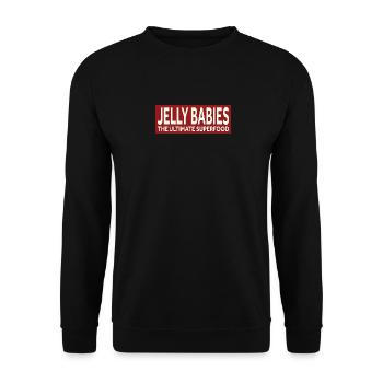 JELLY BABIES - THE ULTIMATE SUPERFOOD - Unisex Pullover - Schwarz - Vorne - Alina (178cm) & Michal (187cm)