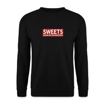 LES BONBONS NE CONNAISSENT PAS DE FRONTIÈRES - Sweat-shirt Unisexe - noir - Devant - Alina (178cm) & Michal (187cm)