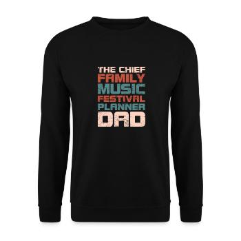 Le planificateur en chef du festival de musique familiale papa - Sweat-shirt Unisexe - noir - Devant - Alina (178cm) & Michal (187cm)