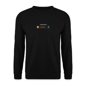 Flightmode - Currently on airplane mode - Unisex Sweatshirt - black - Front - Alina (178cm) & Michal (187cm)