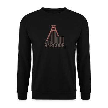 B4RCODE. Eat - Unisex Sweatshirt - black - Front - Alina (178cm) & Michal (187cm)