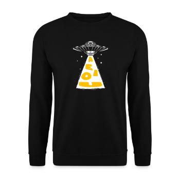 Ufo - Sweat-shirt Unisexe - noir - Devant - Alina (178cm) & Michal (187cm)