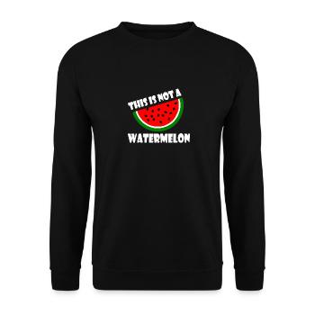 THIS IS NOT A WATERMELON - Sweat-shirt Unisexe - noir - Devant - Alina (178cm) & Michal (187cm)