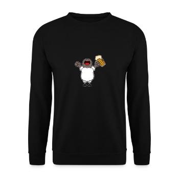 Nutztiere trinken Bier Kuhschwein Huhn und Bier - Unisex Pullover - Schwarz - Vorne - Alina (178cm) & Michal (187cm)