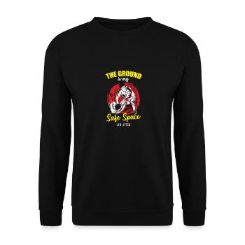 Kampfsport Jiu Jitsu Kleidung Der Boden ist mein - Unisex Pullover - Schwarz - Vorne - Alina (178cm) & Michal (187cm)