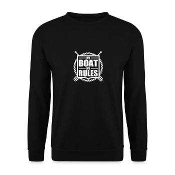 Mon bateau Mes règles Cadeaux d'aviron pour canoë ou kayak - Sweat-shirt Unisexe - noir - Devant - Alina (178cm) & Michal (187cm)