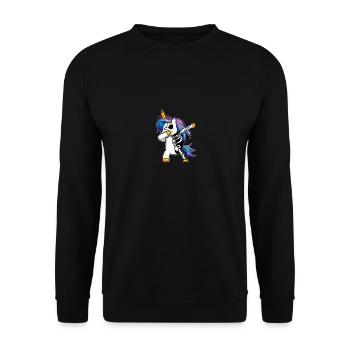 Motif de squelette de licorne effrayant pour Halloween - Sweat-shirt Unisexe - noir - Devant - Alina (178cm) & Michal (187cm)