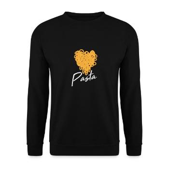 Motif Pasta Love pour un amateur de spaghetti - Sweat-shirt Unisexe - noir - Devant - Alina (178cm) & Michal (187cm)