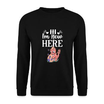 Baby - Unisex Sweatshirt - black - Front - Alina (178cm) & Michal (187cm)