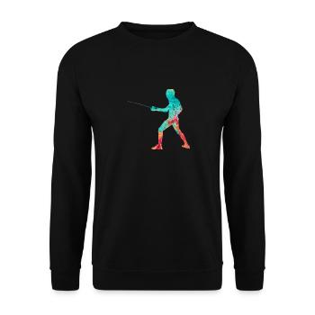 Fencing and fencing PopArt - Unisex Sweatshirt - black - Front - Alina (178cm) & Michal (187cm)