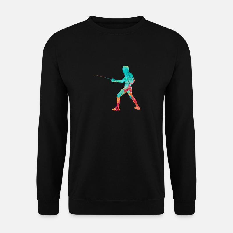 Fechten und Fechtsport PopArt - Unisex Pullover - Schwarz