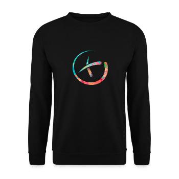 Geocaching PopArt - Unisex Pullover - Schwarz - Vorne - Alina (178cm) & Michal (187cm)