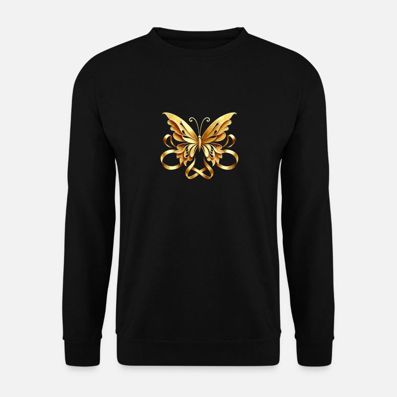 Golden Butterfly - Unisex Sweatshirt - black