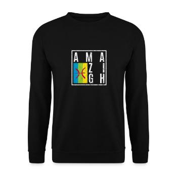Amazigh - Unisex Pullover - Schwarz - Vorne - Alina (178cm) & Michal (187cm)