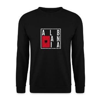 Albanien - Unisex Pullover - Schwarz - Vorne - Alina (178cm) & Michal (187cm)