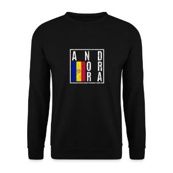 Andorra - Unisex Pullover - Schwarz - Vorne - Alina (178cm) & Michal (187cm)