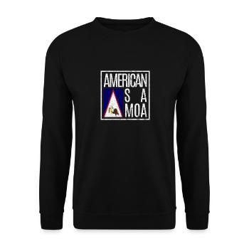 American Samoa - Unisex Sweatshirt - black - Front - Alina (178cm) & Michal (187cm)
