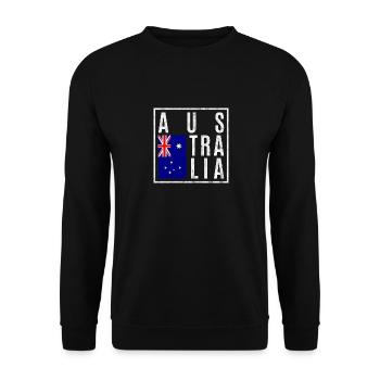 Australien - Unisex Pullover - Schwarz - Vorne - Alina (178cm) & Michal (187cm)