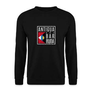 Antigua und Barbuda - Unisex Pullover - Schwarz - Vorne - Alina (178cm) & Michal (187cm)